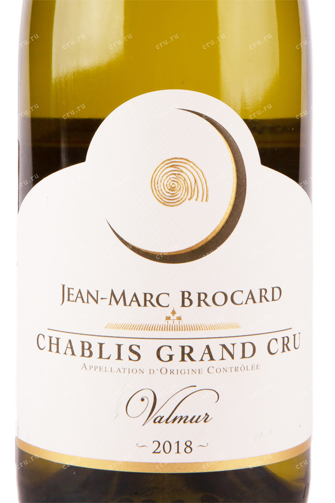 Этикетка вина Jean-Marc Brocard Chablis Grand Cru Valmur 2018 0.75 л