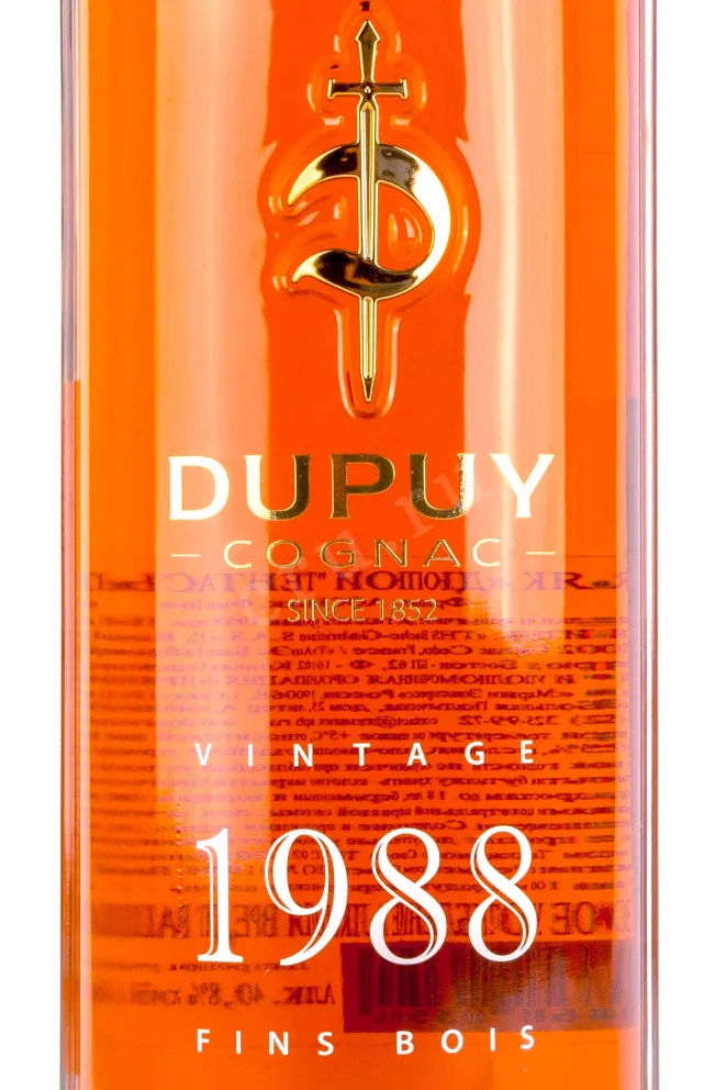 Этикетка Dupuy Tentation 1988 0.7 л