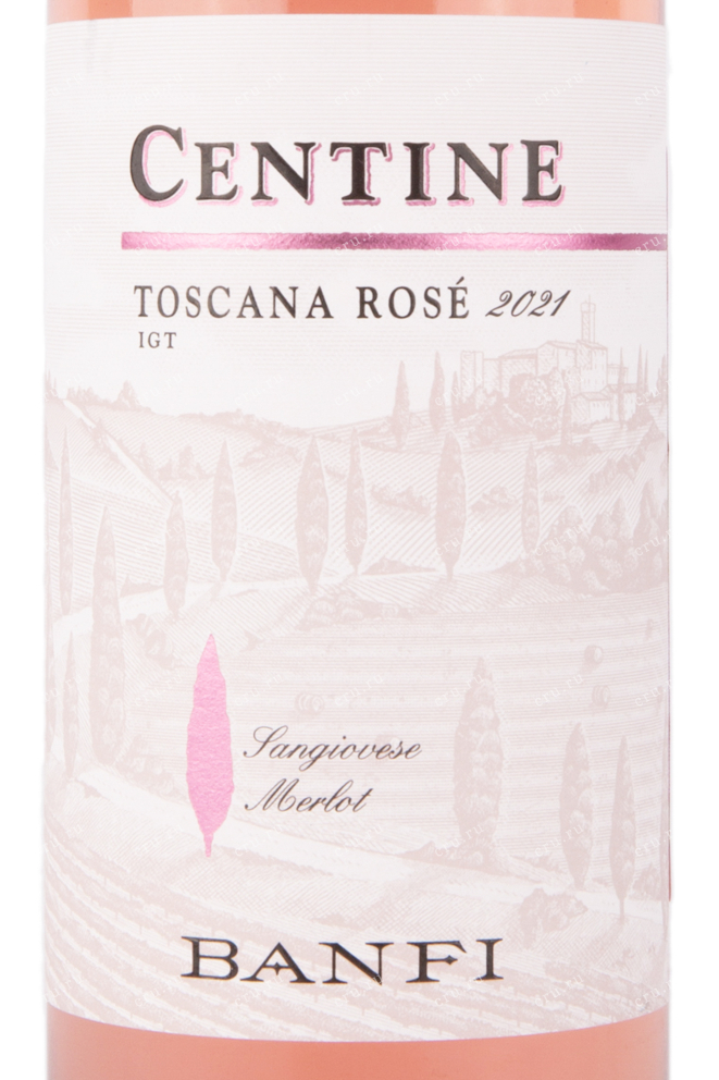 Этикетка вина Чентине Розе Тоскана 2021 0.75