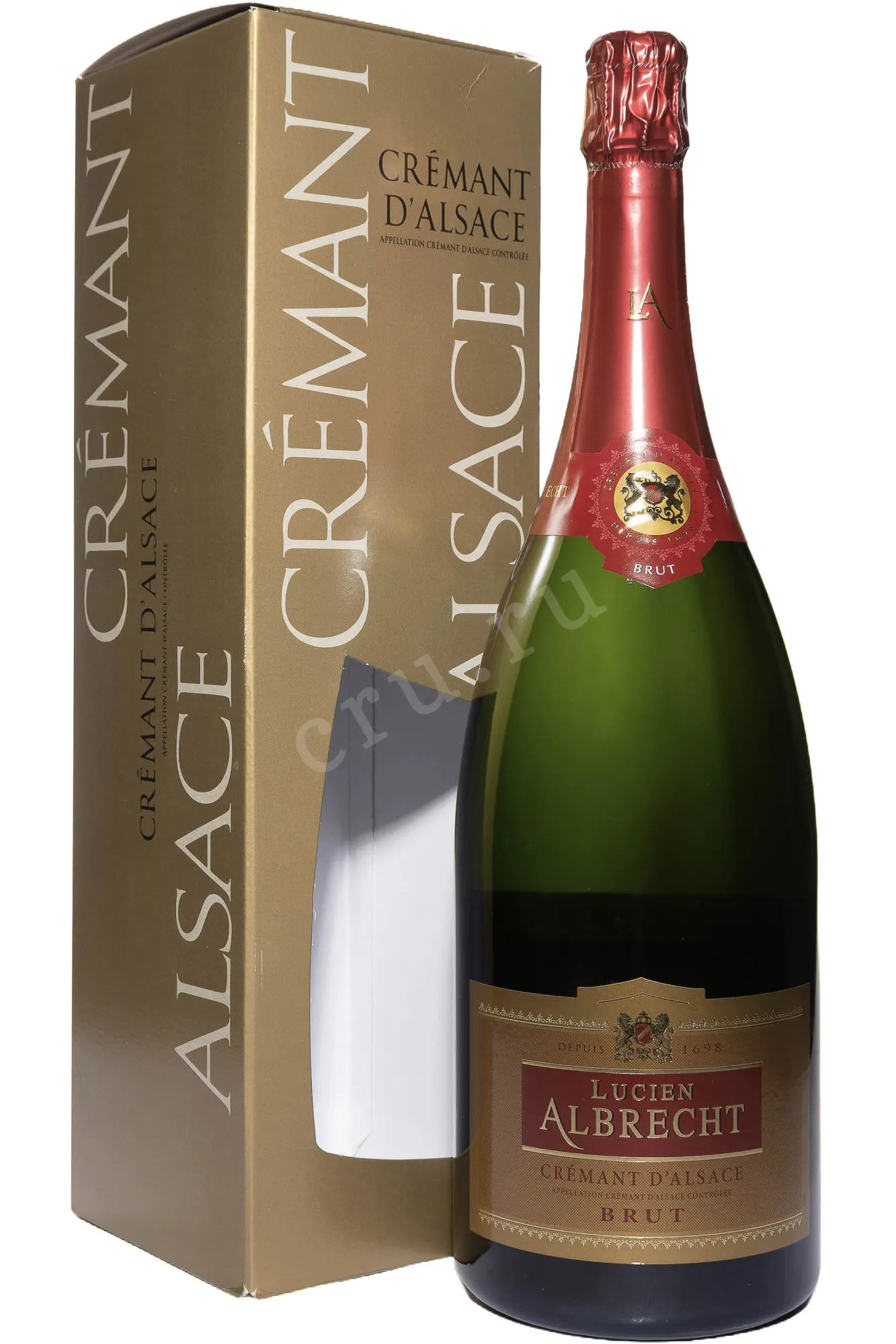 Фото — Игристое вино Lucien Albrecht Brut Cremant d'Alsace with gift box  1.5 л