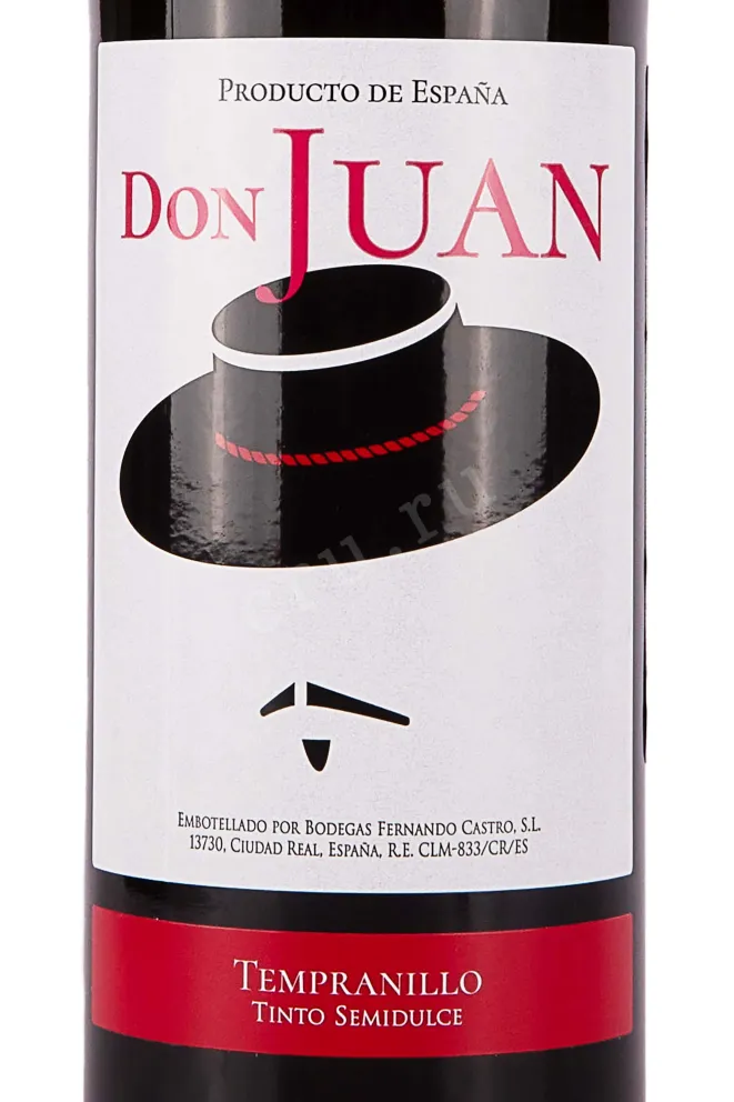 Этикетка Don Juan Tempranillo 2022 0.75 л