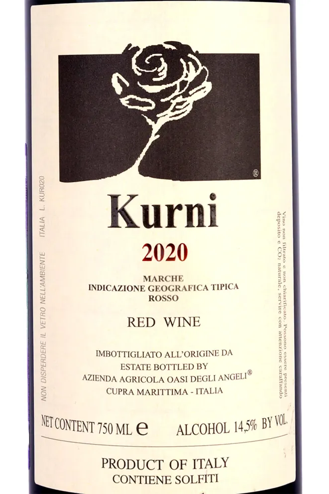 Этикетка Oasi degli Angeli Kurni Marche  2020 0.75 л