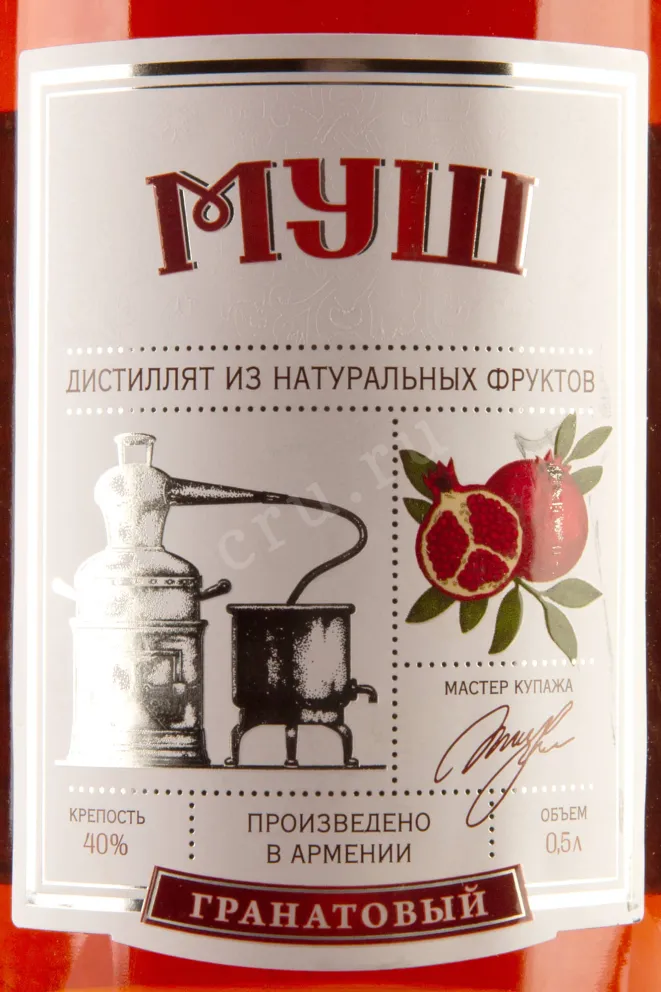 Этикетка Mush Pomegranate 0.5 л