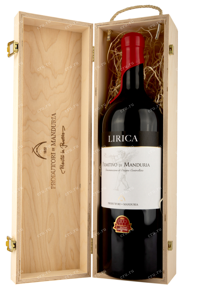 Вино Lirica Primitivo di Manduria 3 л в подарочной упаковке