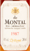 Арманьяк De Montal 1987 0.2 л