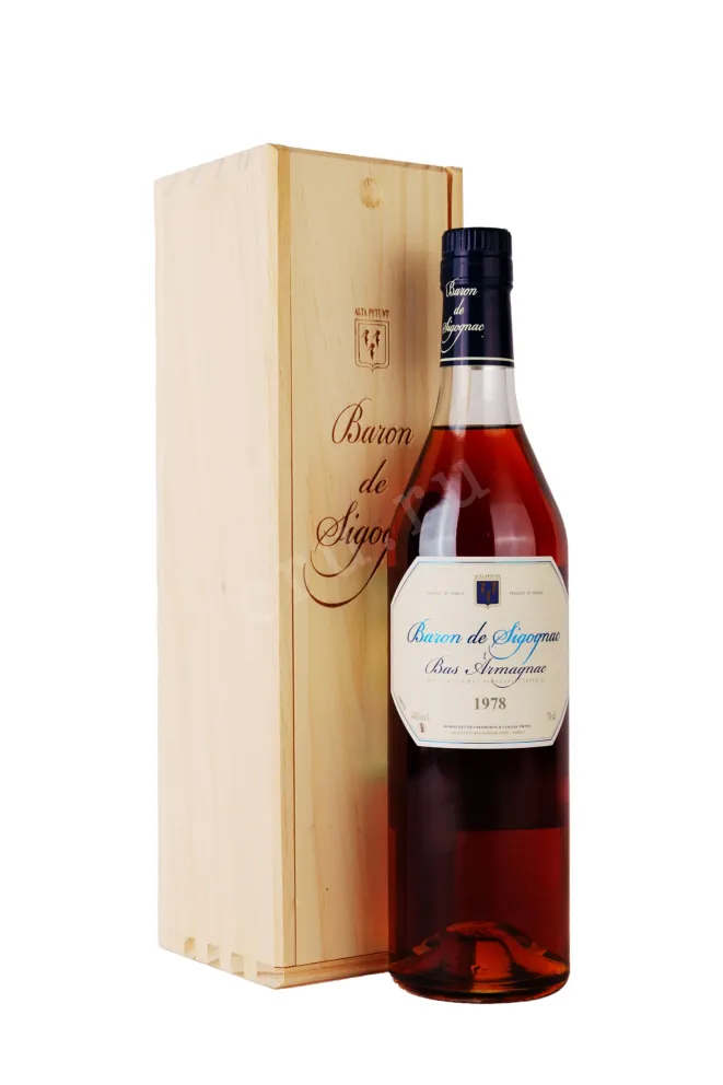 Арманьяк Baron de Sigognac wooden box 1978 0.7 л