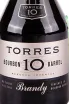Этикетка Torres 10 years Bourbon Barrel 0.7 л
