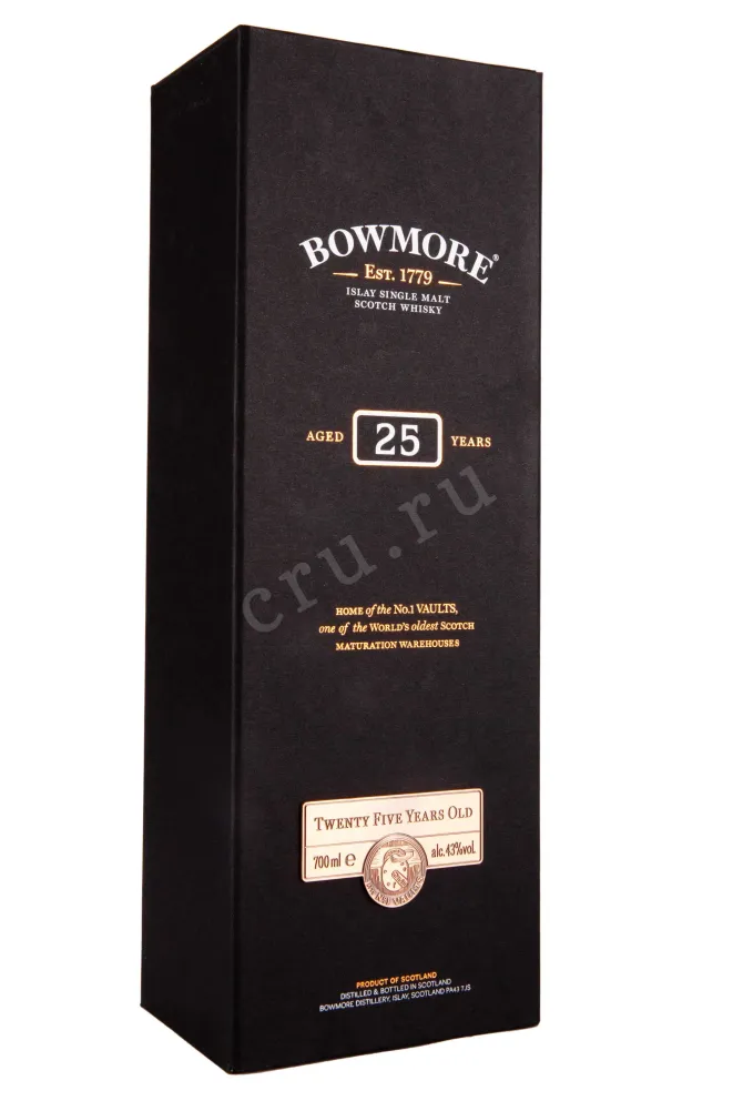 Подарочная коробка Bowmore 25 years in gift box 0.7 л