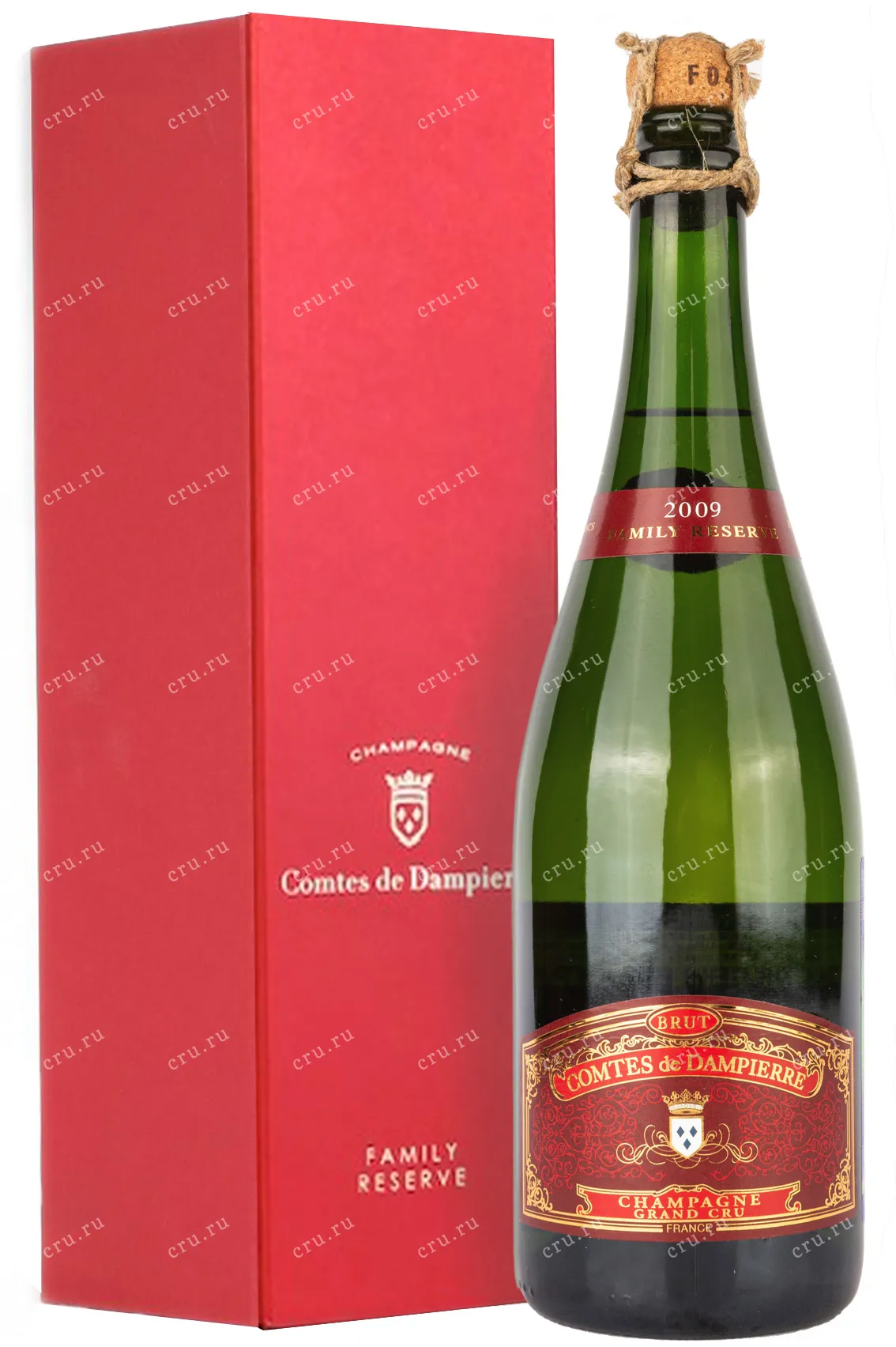 Фото — Шампанское Dampierre Family Reserve Grand Cru Blanc de Blancs in gift box 2009 0.75 л