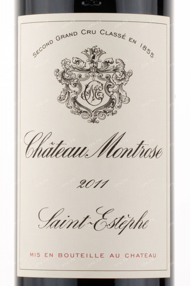 Этикетка вина Chateau Montrose Saint-Estephe 2011 0.75 л