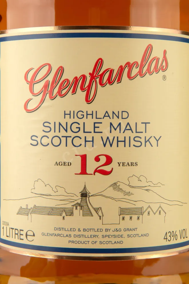 Этикетка Glenfarclas 12 years 0.7 л