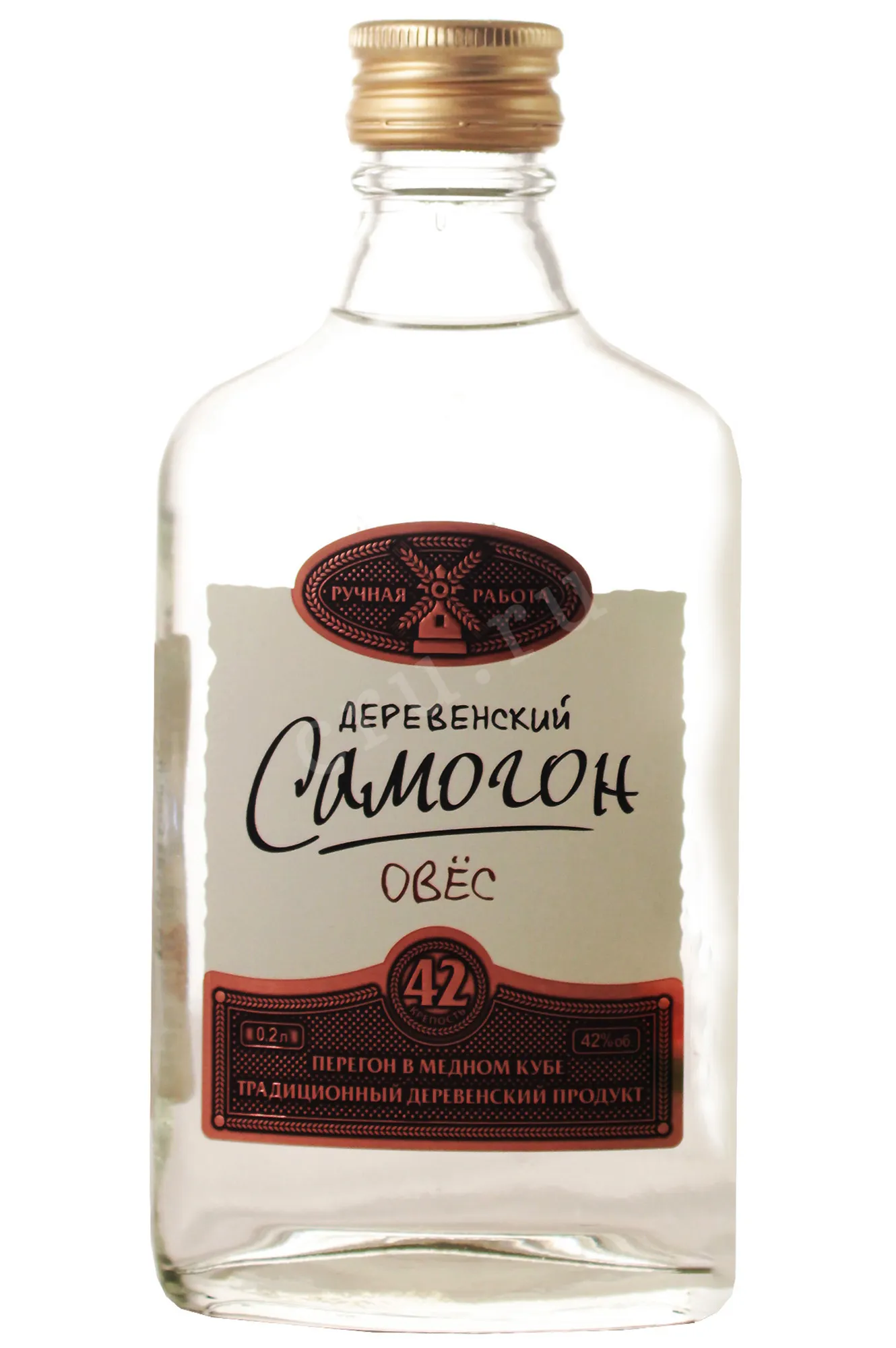 Фото — Водка Деревенский Самогон Овес  0.2 л