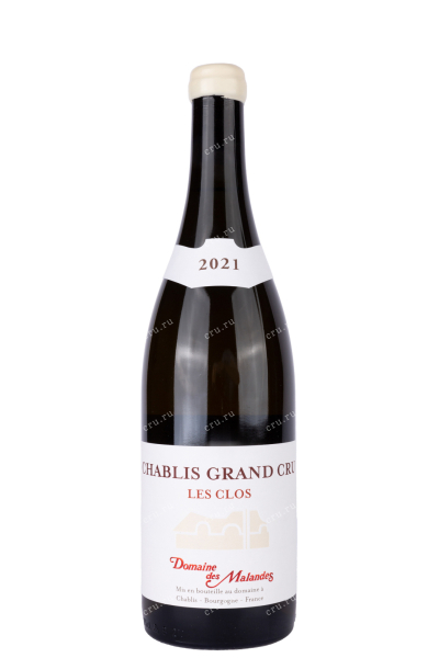 Вино Chablis Grand Cru Les Clos AOC Domaine des Malandes 2021 0.75 л
