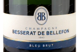 Этикетка Besserat de Bellefon bleu brut 0.75 л