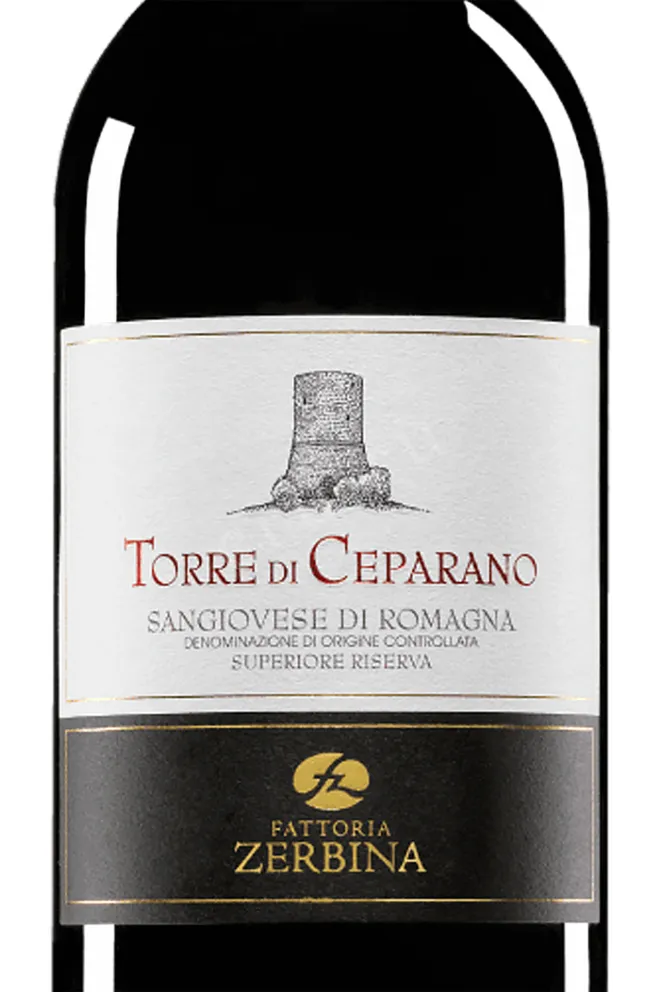 Этикетка Sangiovese di Romagna Superiore Torre di Ceparano 2015 0.75 л