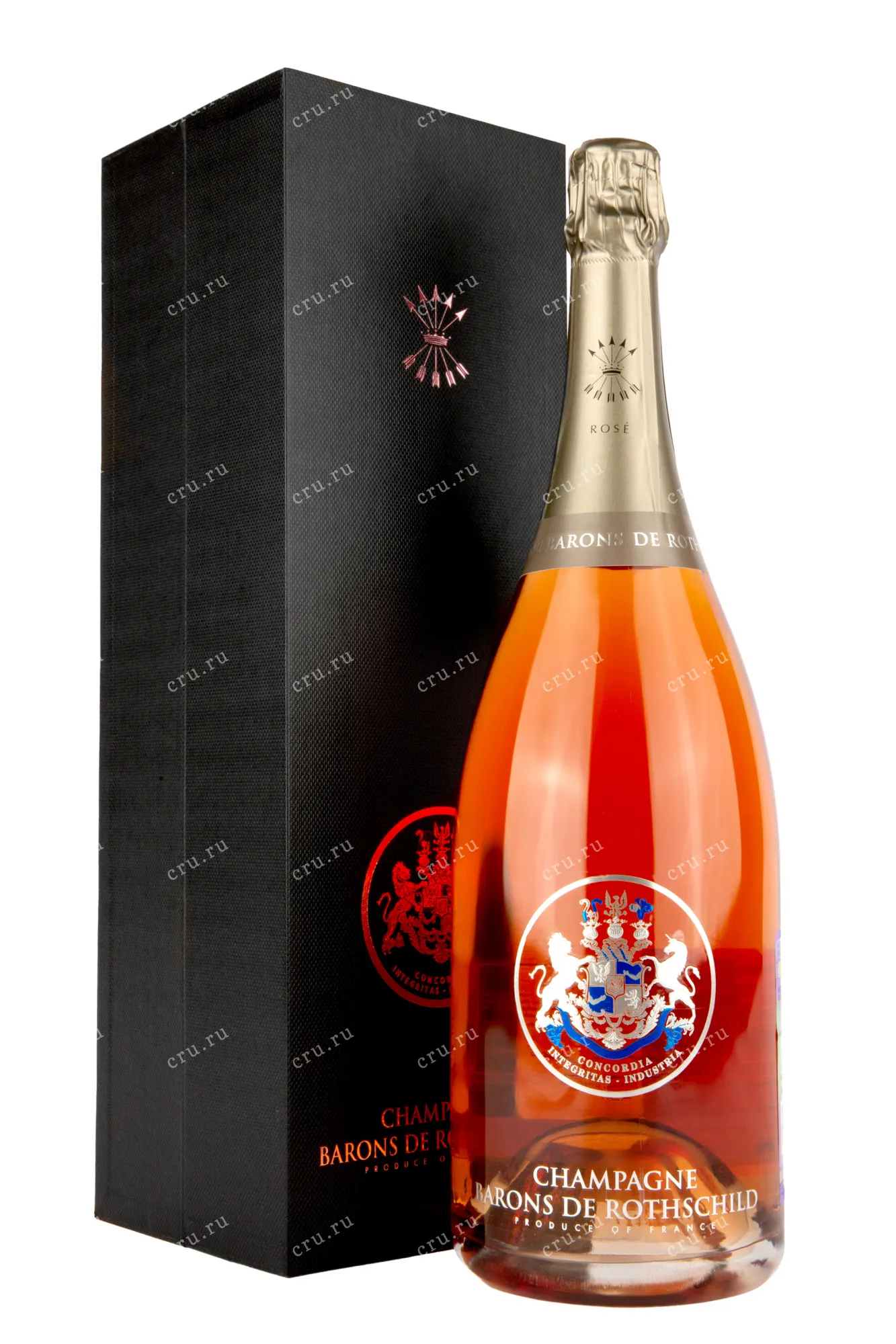 Фото — Шампанское Barons de Rothschild Rose in gift box  1.5 л