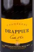 Этикетка  Carte d'Or Drappier with gift box 2016 3 л