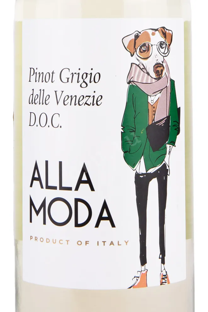 Этикетка Alla Moda Pinot Grigio delle Venezie 2022 0.75 л