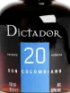 Этикетка Dictador 20 years in gift box 0.7 л