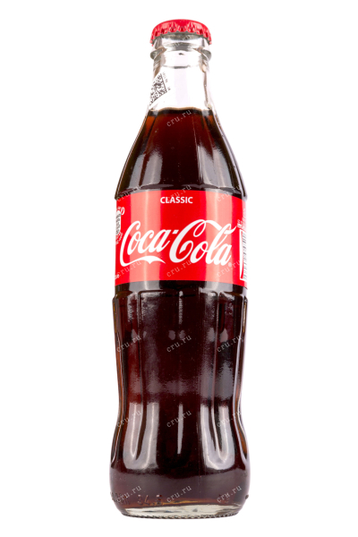 Газированный напиток Coca Cola Classic в стекляной бутылке 0.33 л