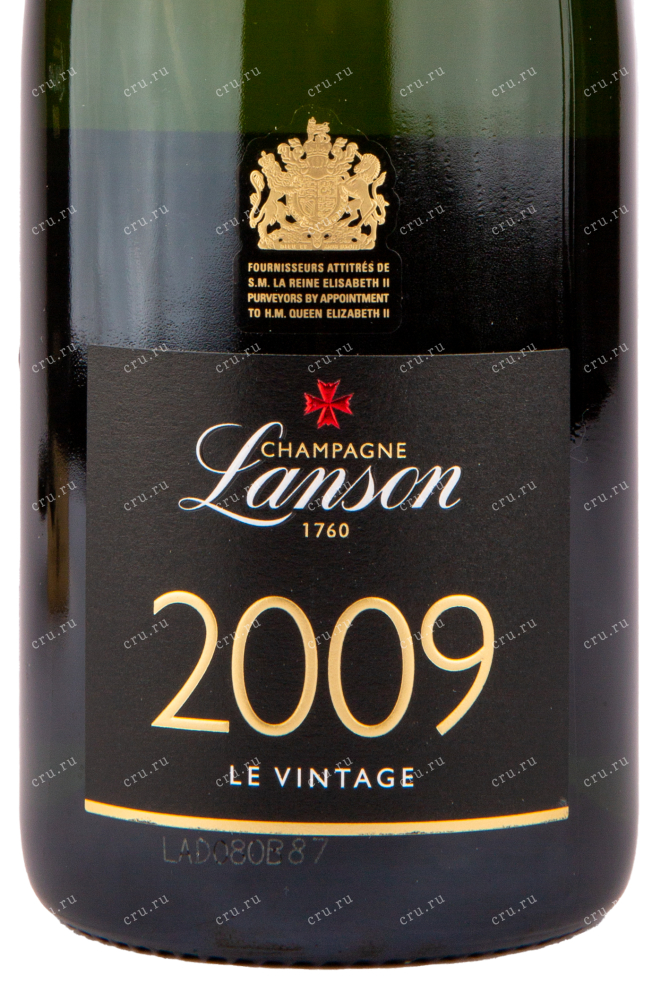 Этикетка игристого вина Lanson Gold Label Brut Vintage 2009 0.75 л