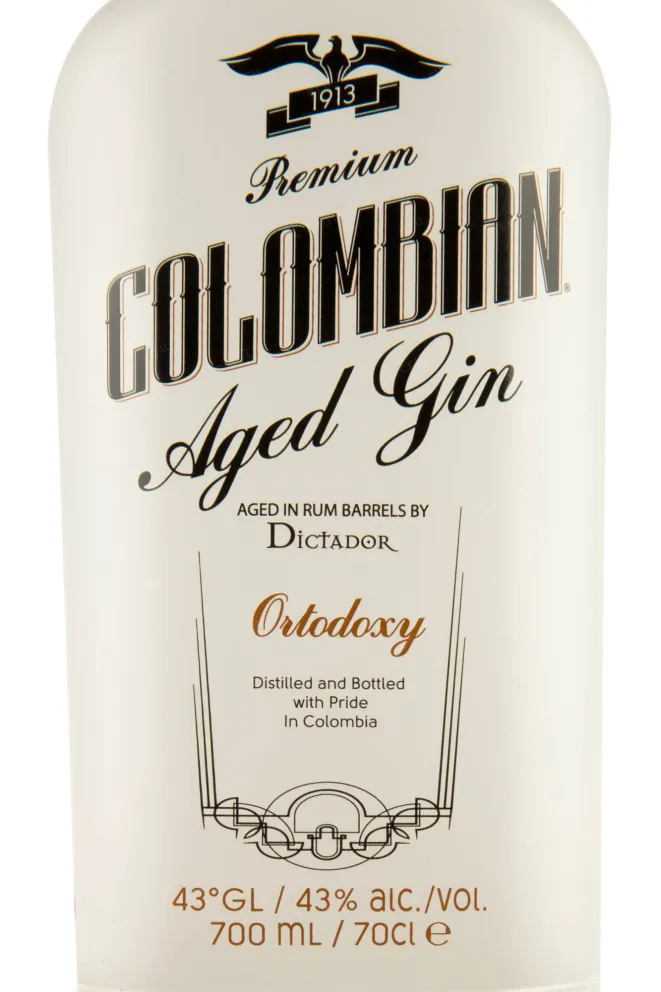 Этикетка Colombian Ortodoxy 0.7 л