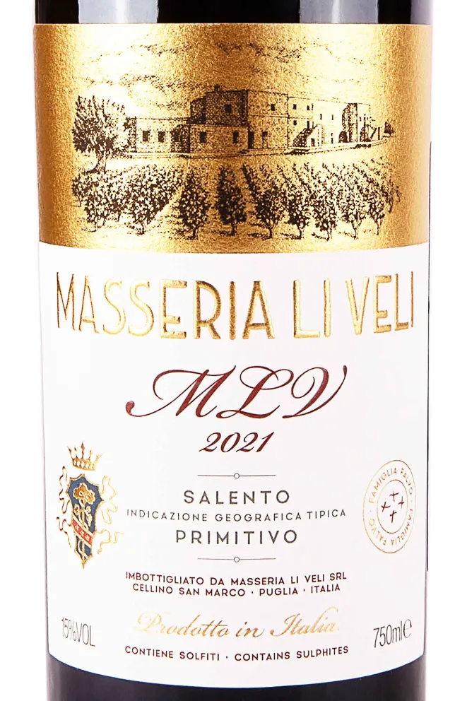 Этикетка Masseria Li Veli MSV Salento IGT 2021 0.75 л