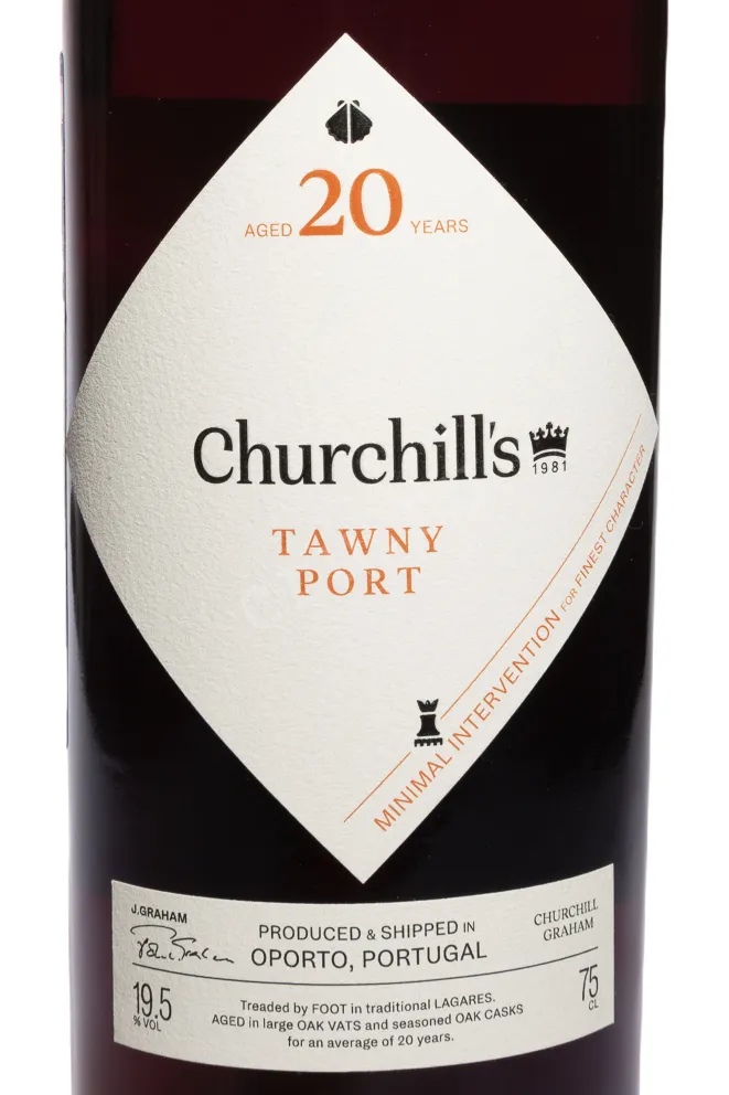 Этикетка Churchill’s Tawny Port 20 Years Old 2004 0.75 л