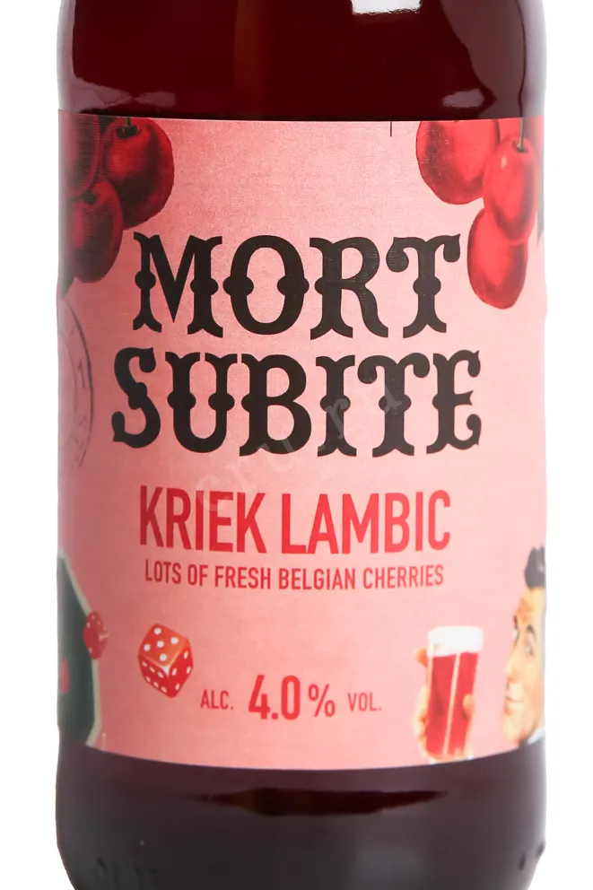 Этикетка Mort Subite Kriek Lambic 0.25 л