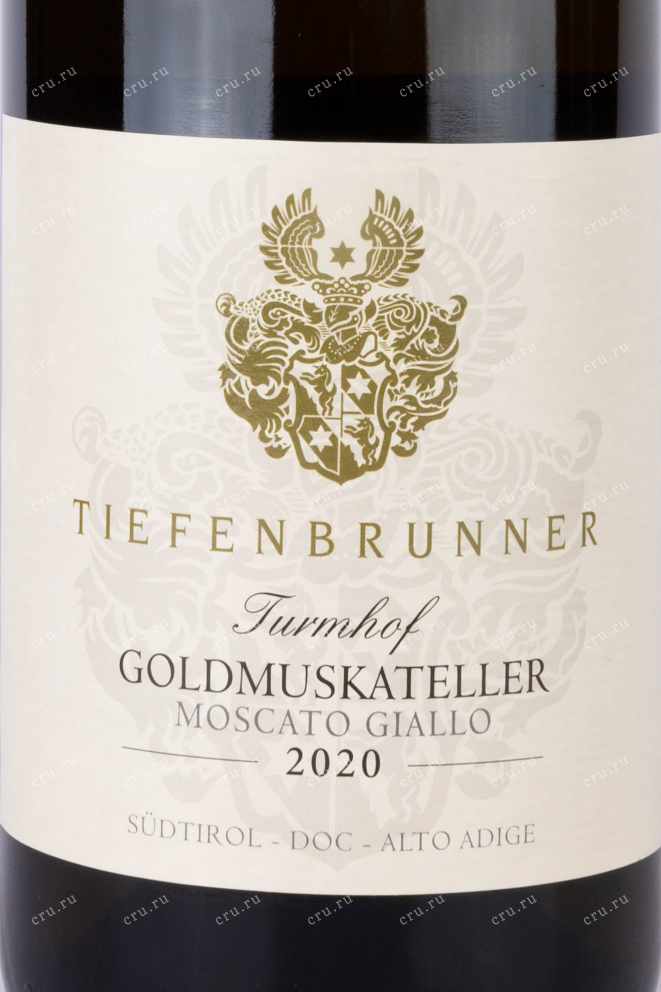 Этикетка Turmhof Goldmuskateller Sudtirol 2020 0.75 л