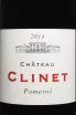 Этикетка Chateau Clinet Pomerol 2014 0.75 л