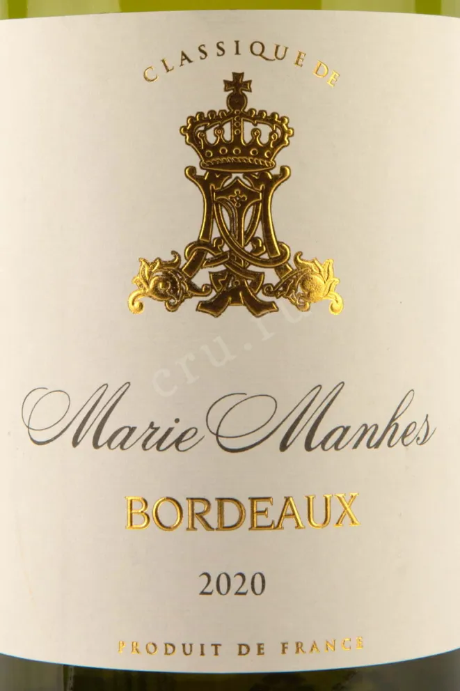 Этикетка Classic de Marie Manhes Bordeaux AOP 0.75 л