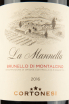 Этикетка вина Кортонези Брунелло ди Монтальчино Ла Маннелла 0,75