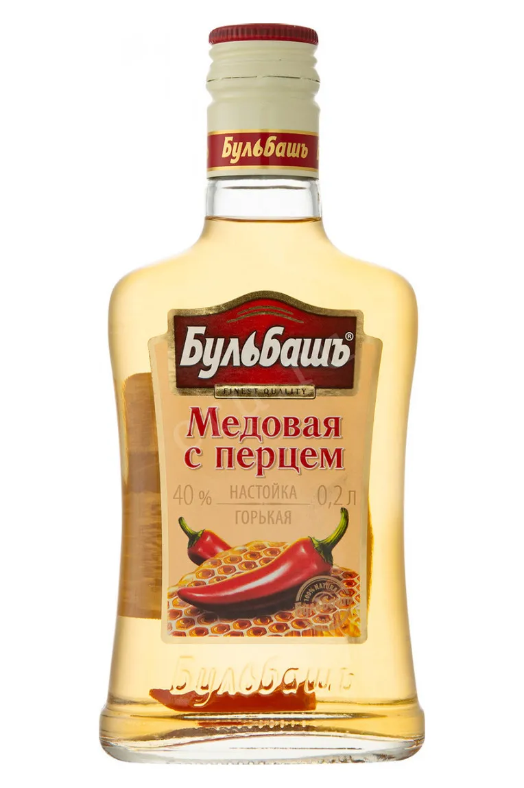 Фото — Настойка Бульбашъ Горькая Медовая с Перцем  0.2 л