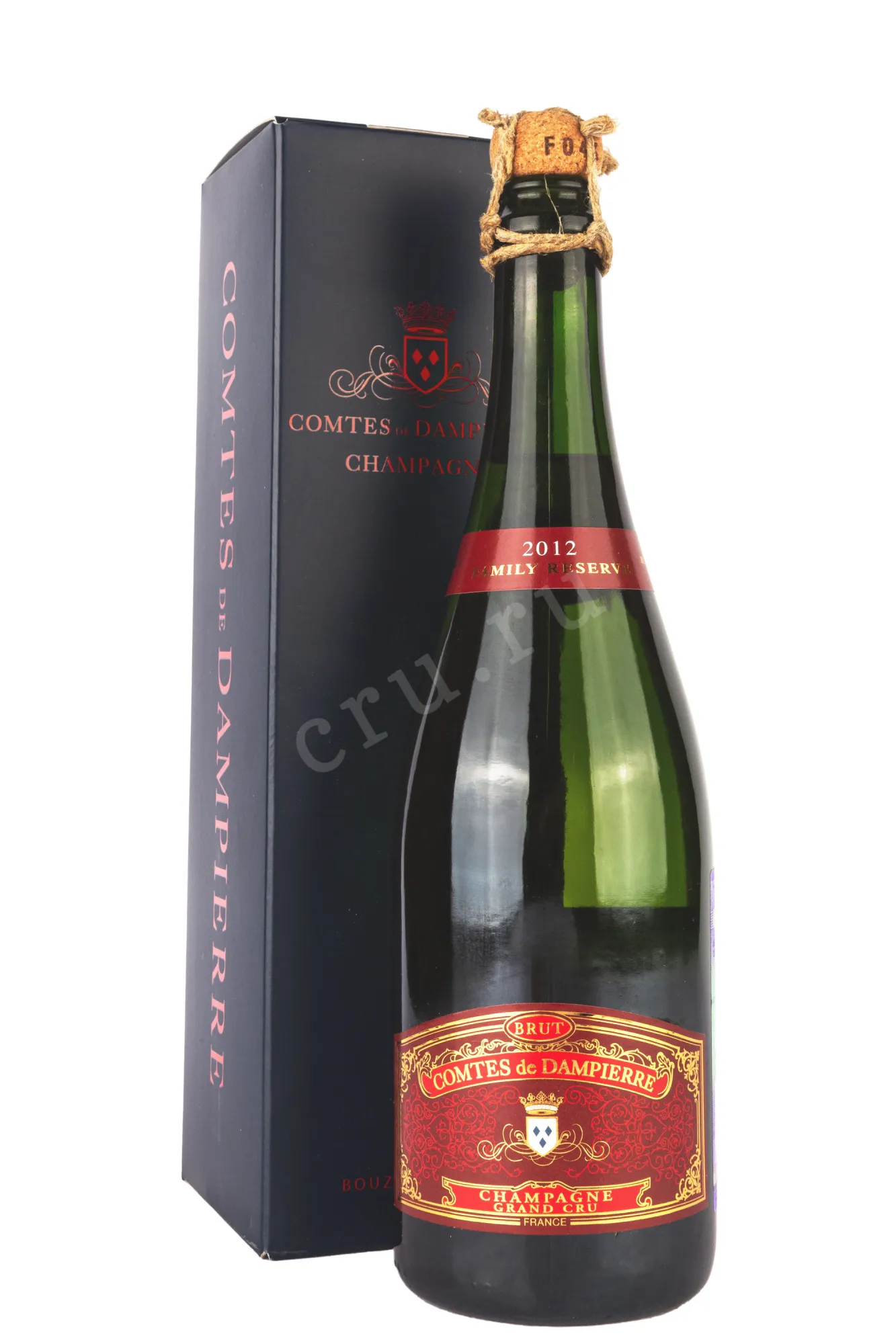 Фото — Шампанское Comtes de Dampierre Family Reserve Grand Cru Blanc de Blancs in gift box 2012 0.75 л