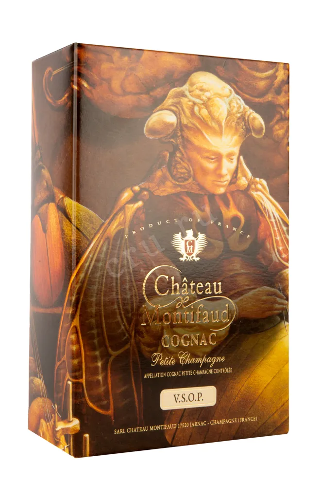 Подарочная коробка коньяка Шато де Монтифо ВСОП 0,7