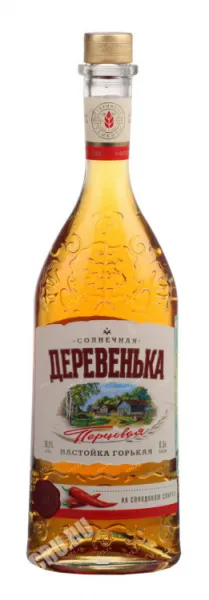Настойка Горькая Перцовая Настойка Солнечная Деревенька на солодовом спирте Альфа  0.5 л