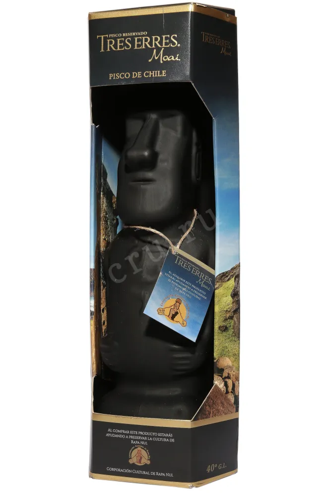 В подарочной коробке Tres Erres Moai Reservado 0.75 л