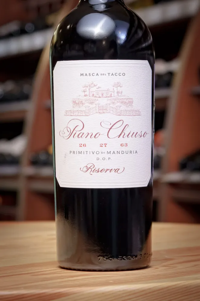 В магазине Крю Профи Masca del Tacco Piano Chiuso Riserva Primitivo di Manduria 2021 0.75 л