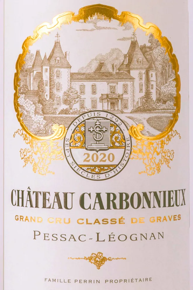 Этикетка Chateau Carbonnieux Pessac-Leognan Grand Cru Classe de Graves Blanc 2020 0.75 л