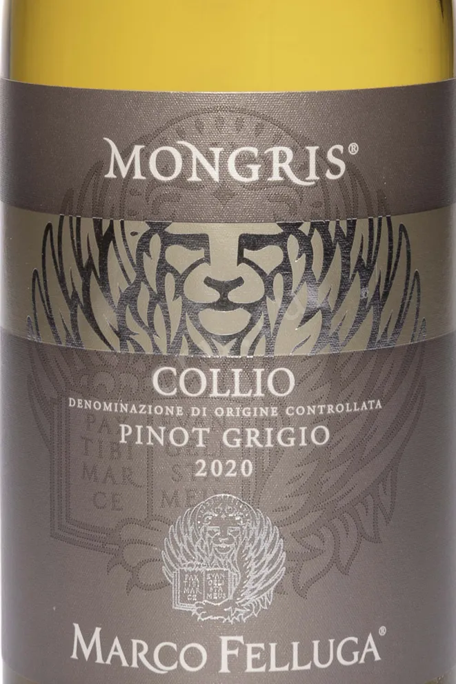 Этикетка Pinot Grigio Mongris 2020 0.75 л
