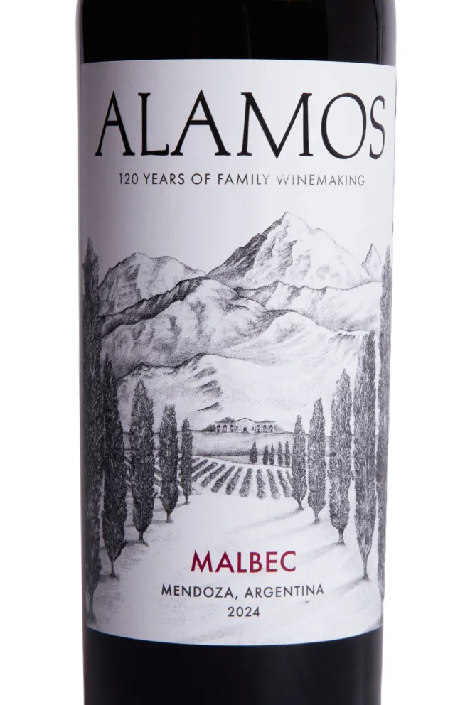 Этикетка Alamos Malbec 2024 0.75 л