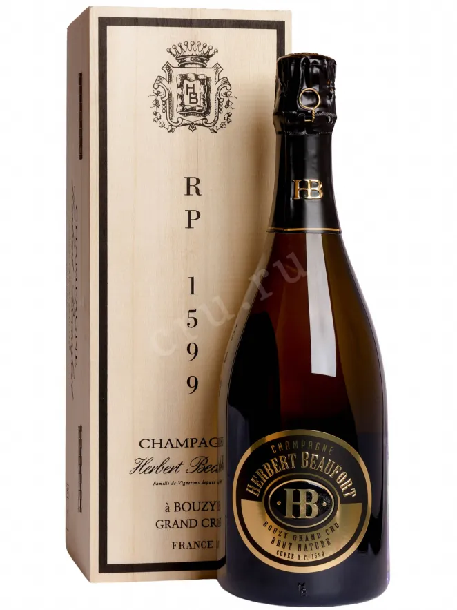 Шампанское Herbert Beaufort Reserve Perpetuelle Brut Nature Bouzy Grand Cru in wooden box 2016 0.75 л