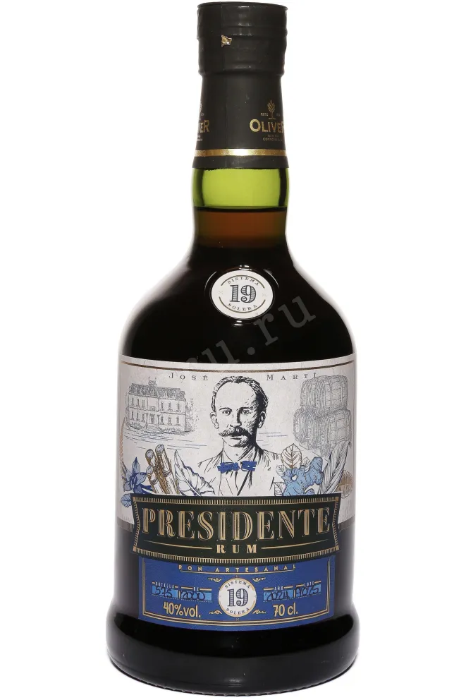 Бутылка Oliver Presidente Marti 19 years gift box 0.7 л