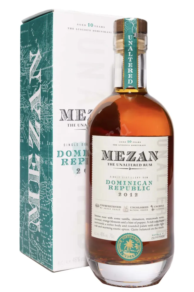 Ром Mezan Dominican Republic 2012 in gift box 2012 0.7 л