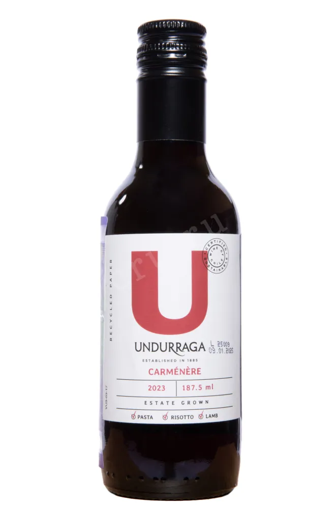 Вино Undurraga Carmenere DO 2023 0.187 л