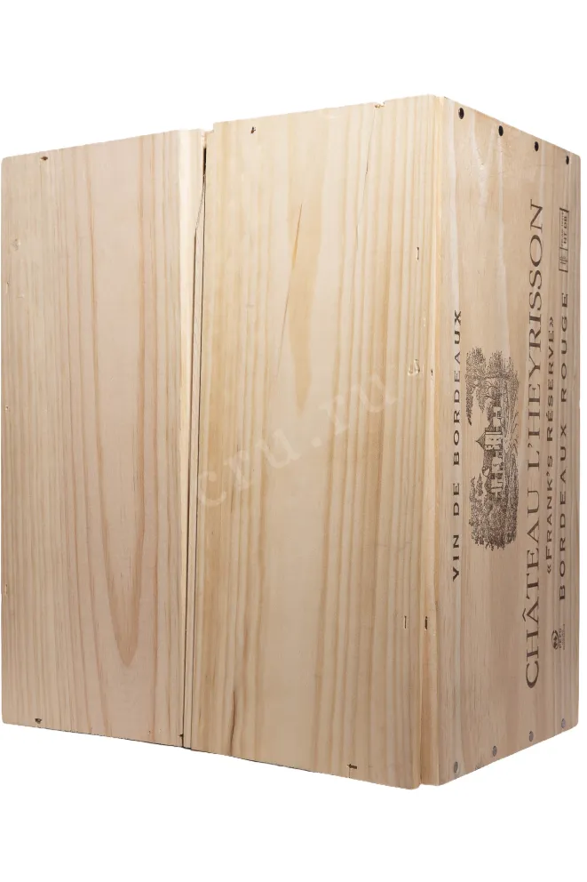 Деревянная коробка Chateau L'Heyrisson Frank Reserve set of 6 bottles 2021 0.75 л