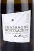Этикетка Chassagne-Montrachet En pimont Au Pied du Mont Chauve 2020 0.75 л