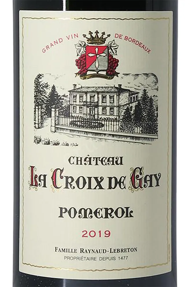Этикетка Chateau La Croix de Gay Pomerol 2011 0.75 л