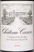 Этикетка Chateau Canon 1er Grand Cru Classe Saint-Emilion Grand Cru AOC 2018 0.75 л